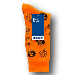 3/$18 Pumpkins & Jack-O-Lanterns Halloween Funny Novelty Crew Socks - Brand New